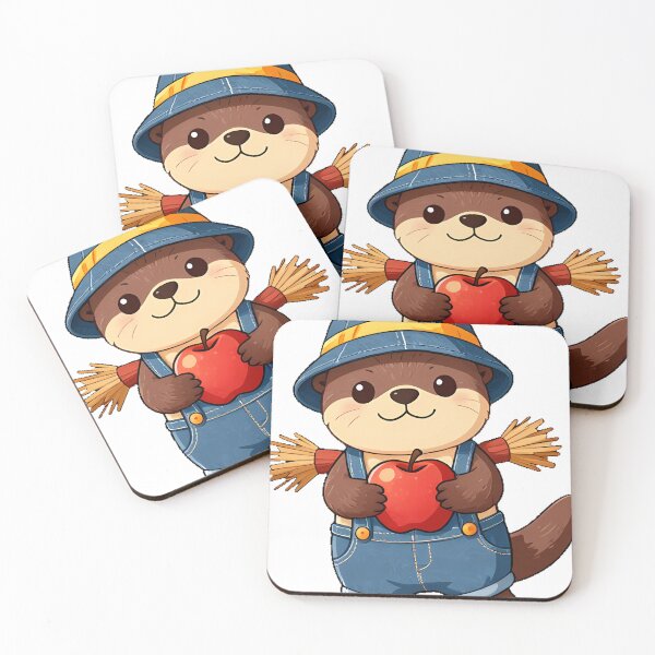 Item preview, Cute River Otter Scarecrow Icon designed and sold by pumsquare.