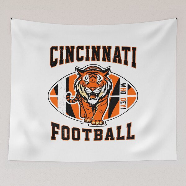 Item preview, Cincinnati Football Tiger Mascot Vintage Sports Design designed and sold by KellyThom85142.