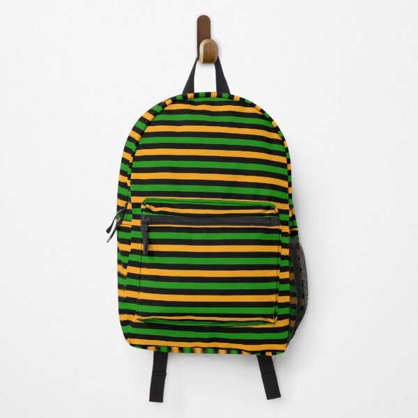 Item preview, Yellow And Green Stripes Design Black designed and sold by PatternTitan.