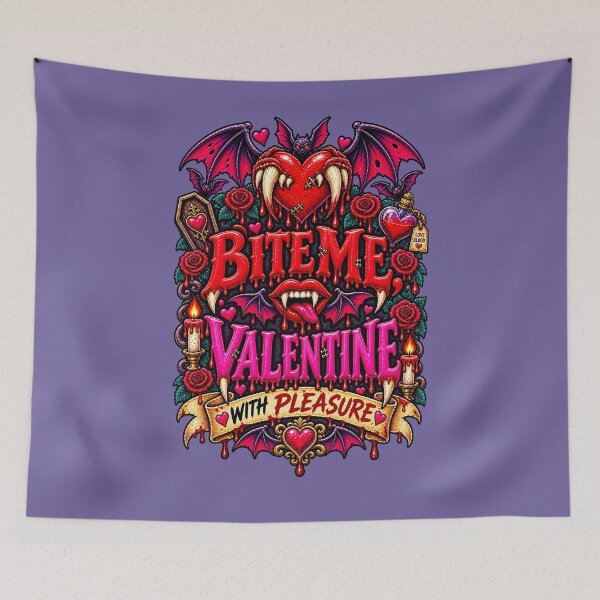 Item preview, DARK LOVE ❤️ - MONSTER ROMANCE COLLETION -  VAMPIRE LOVE - BITE ME, VALENTINE - WITH PLEASURE - v3 designed and sold by WheelieGdArt.
