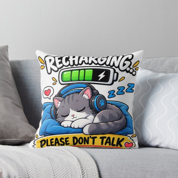 Item preview, Sleepy Cat Fully Recharged Please Don’t Talk designed and sold by T-Shirts & Gifts.