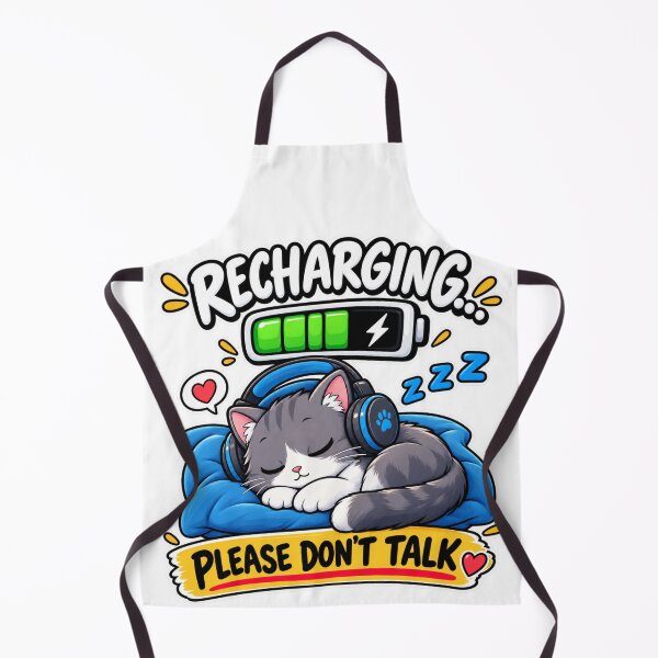 Item preview, Sleepy Cat Fully Recharged Please Don’t Talk designed and sold by T-Shirts & Gifts.