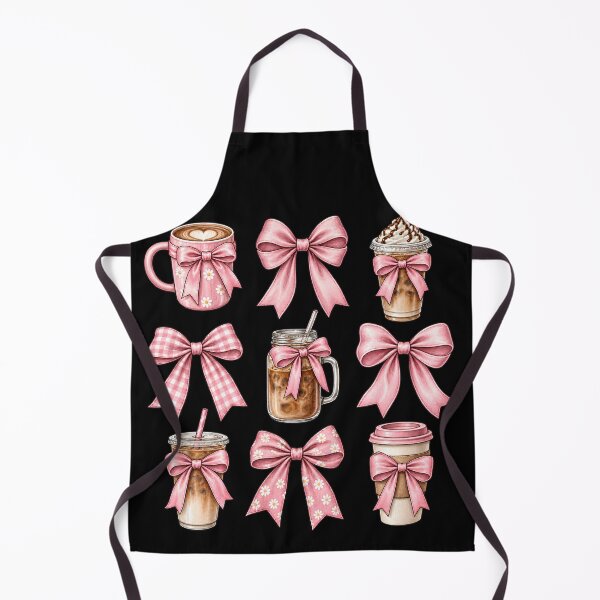 Item preview, Iced Coffee And Bows Coquette Aesthetic Grid Pattern Design designed and sold by VGAfanatic.
