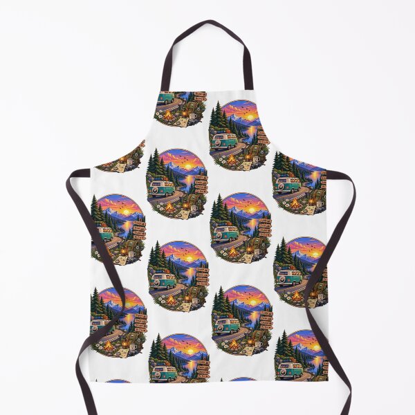 Item preview, Adventure Awaits – Vintage Camper Van Mountain Road Travel Design designed and sold by Ishratparween11.