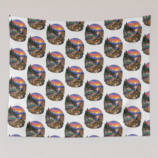 Item preview, Adventure Awaits – Vintage Camper Van Mountain Road Travel Design designed and sold by Ishratparween11.