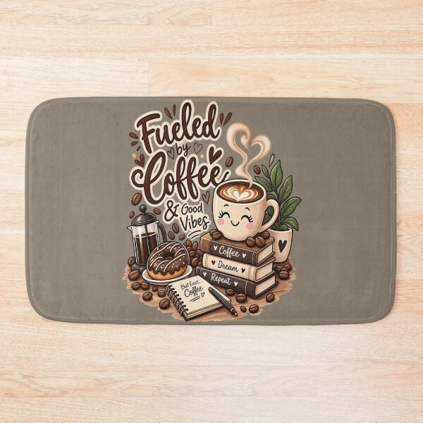 Item preview, Fueled by Coffee & Good Vibes – Cute Coffee Lover Design designed and sold by NovaNest  Studio.