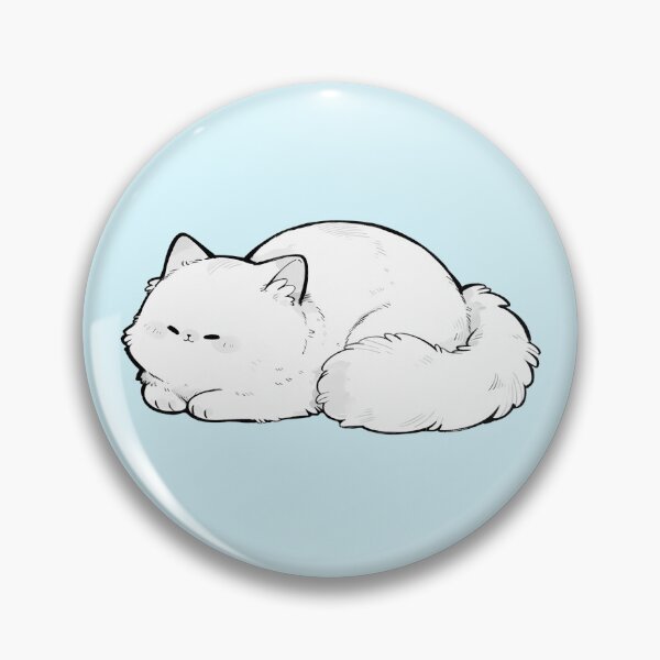 Item preview, Cute Fluffy Sleeping Cat Kawaii Line Art designed and sold by jianina-alondra.