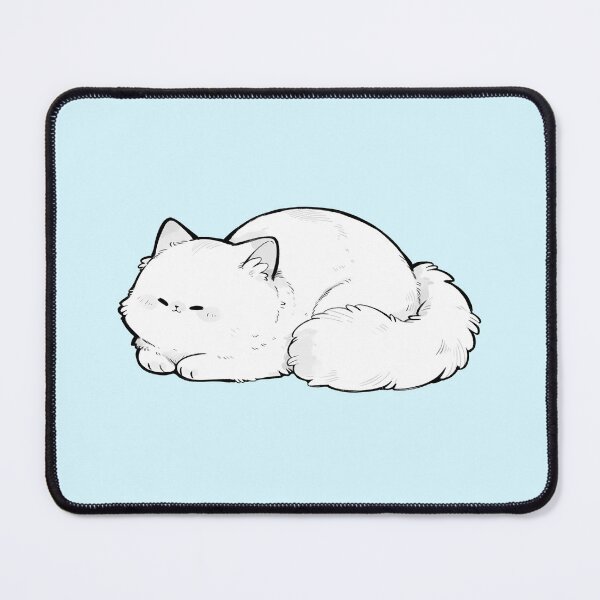 Item preview, Cute Fluffy Sleeping Cat Kawaii Line Art designed and sold by jianina-alondra.