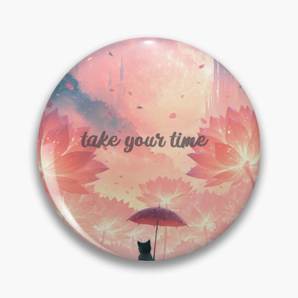 Item preview, Take Your Time – Black Cat Under a Pink Moon designed and sold by DimyMoon.