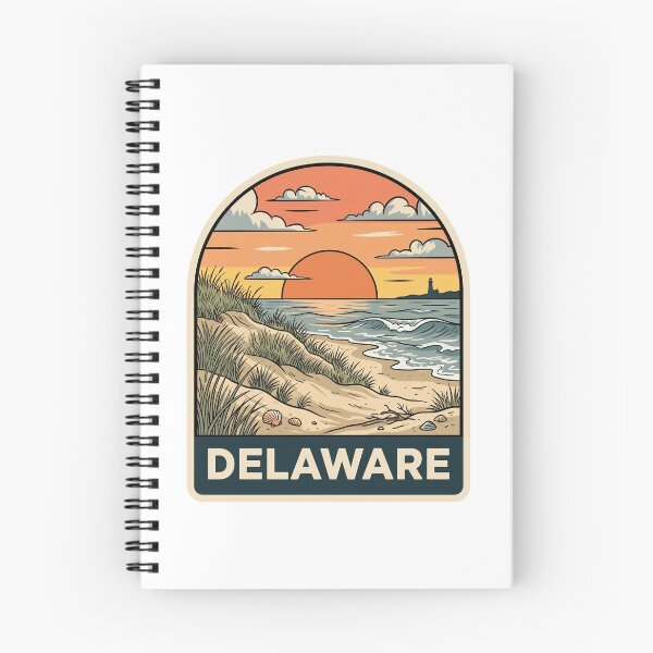 Item preview, intage Delaware Coastal Lighthouse Beach Sunset Travel Graphic designed and sold by Paper Drip.