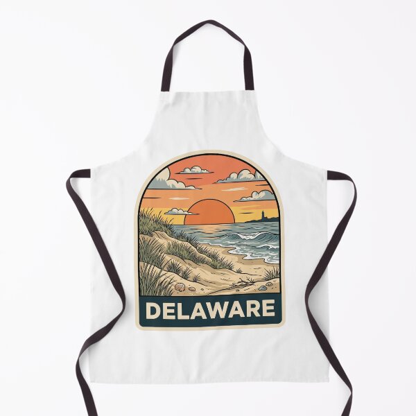 Item preview, intage Delaware Coastal Lighthouse Beach Sunset Travel Graphic designed and sold by Paper Drip.