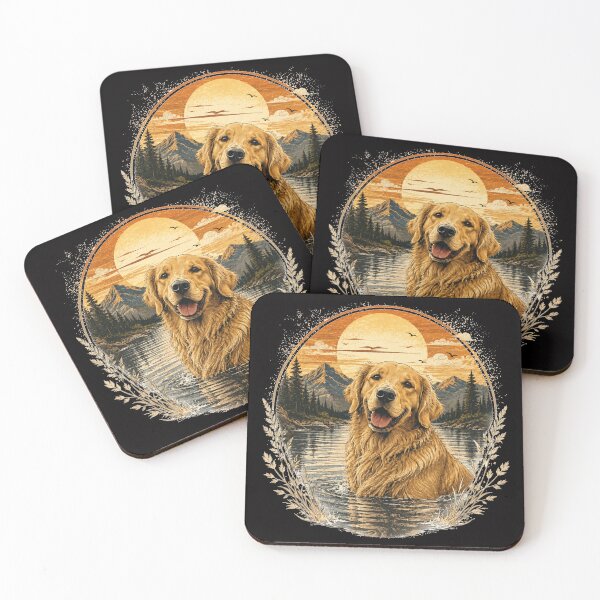 Item preview, Vintage Sunset Golden Retriever designed and sold by Bartas2026.