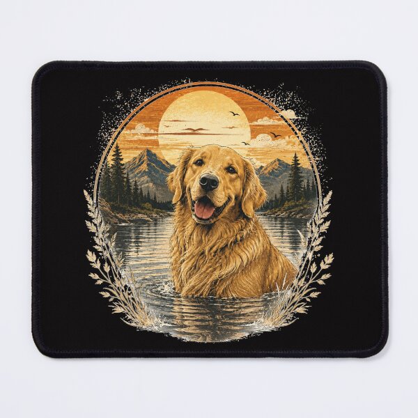 Item preview, Vintage Sunset Golden Retriever designed and sold by Bartas2026.