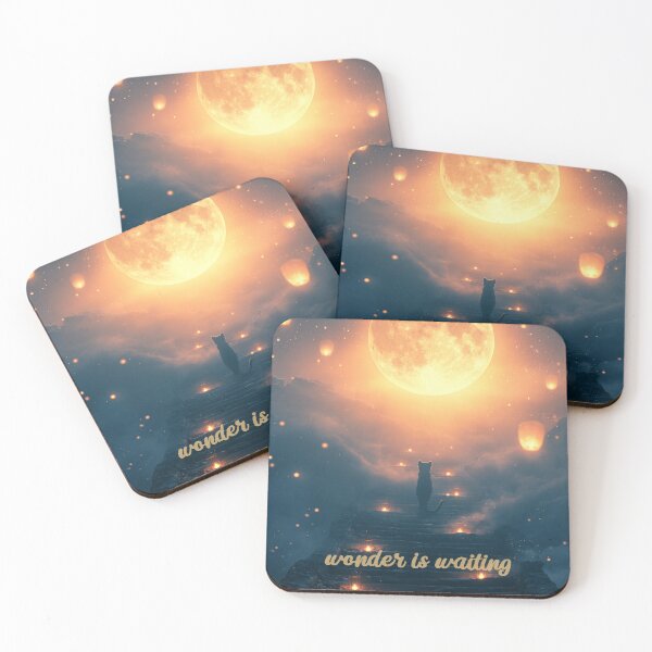 Item preview, Wonder Is Waiting – Black Cat Journey to the Moon designed and sold by DimyMoon.