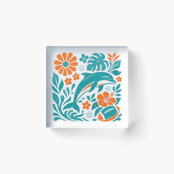 Item preview, Tropical Dolphin Floral Football Coastal Design designed and sold by KathleenR67443.