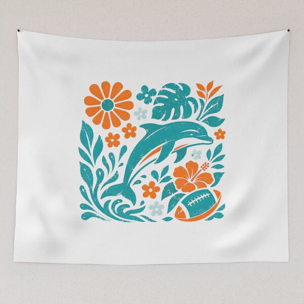 Item preview, Tropical Dolphin Floral Football Coastal Design designed and sold by KathleenR67443.