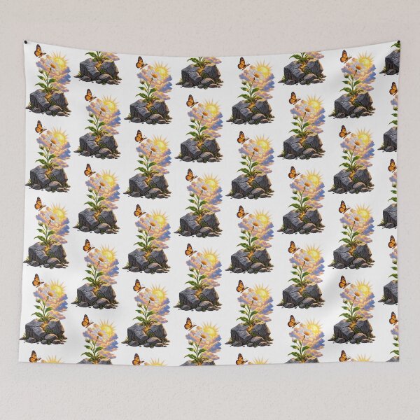 Item preview, Bloom Through Adversity – Wildflower Growing Through Rock Inspirational Nature Design designed and sold by Ishratparween11.