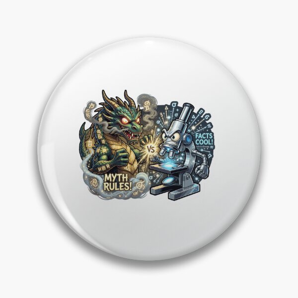 Item preview, Mythical Dragon Versus Microscope Truth Battle Sticker designed and sold by Imaginarium of Chaos falcon88 .