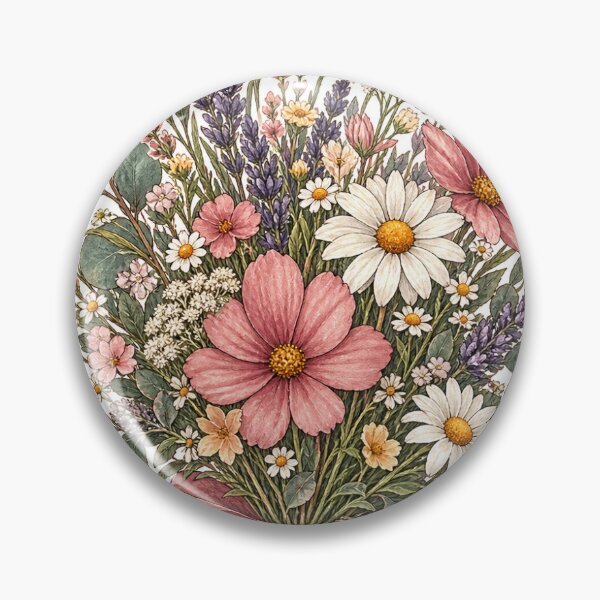 Item preview, Wildflower Cottagecore Floral Bouquet Sticker designed and sold by InkPixell.