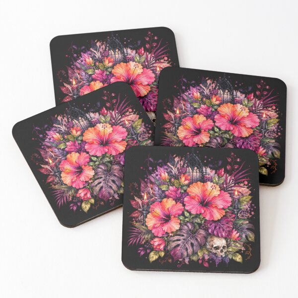 Item preview, Gothic Tropical Hibiscus Garden | Dark Floral Art designed and sold by IamNolmo.