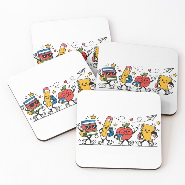 Item preview, Cute Back to School Squad Pencil Books Apple Notebook T-shirt Sticker designed and sold by Sunday.Supply.
