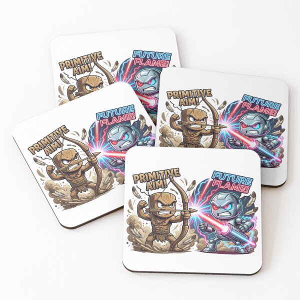 Item preview, Ancient Bow Versus Laser Beam Power Clash Sticker designed and sold by Imaginarium of Chaos falcon88 .