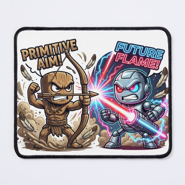 Item preview, Ancient Bow Versus Laser Beam Power Clash Sticker designed and sold by Imaginarium of Chaos falcon88 .