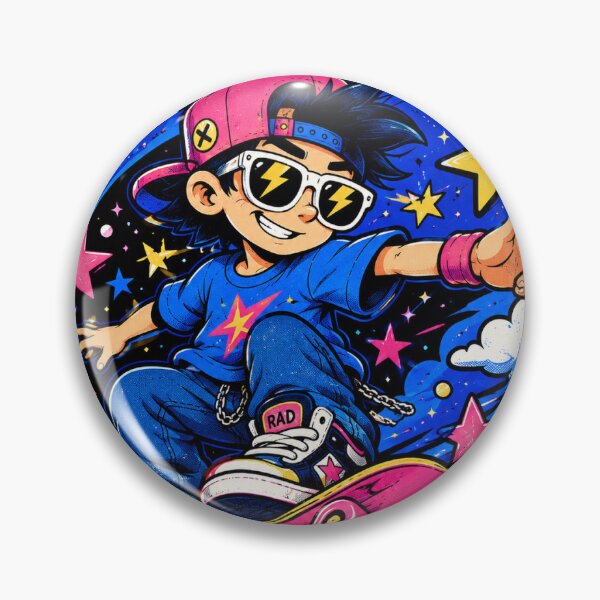 Item preview, Retro Skateboard Kid Street Style Sticker designed and sold by InkPixell.