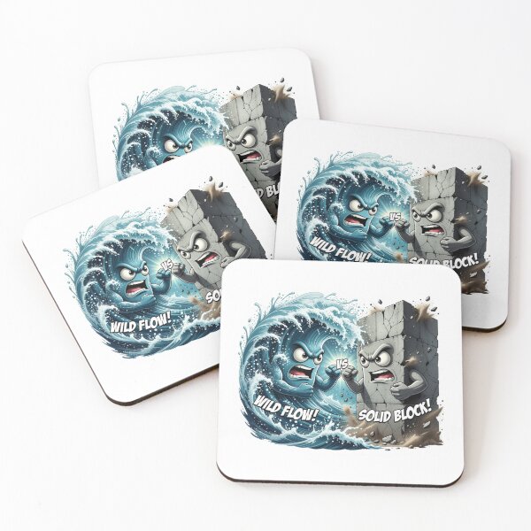 Item preview, Ocean Wave Versus Concrete Wall Force Sticker designed and sold by Imaginarium of Chaos falcon88 .