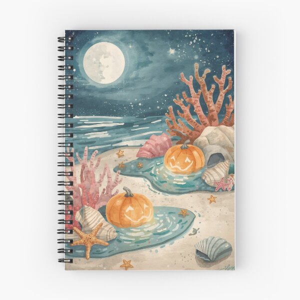 Item preview, Pumpkin Tidepools – Seaside Halloween Cottagecore designed and sold by Deezyned.