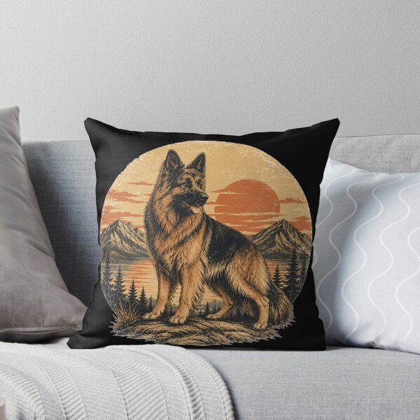 Item preview, Vintage German Shepherd Sunset designed and sold by ARDELVEX STUDIO.