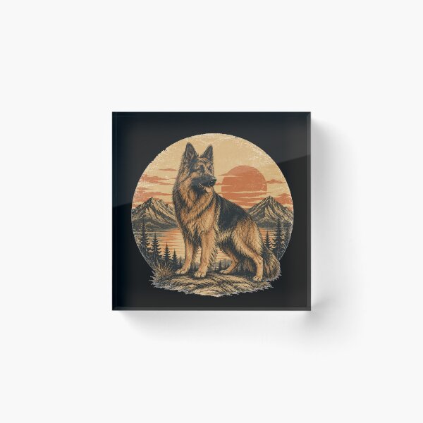 Item preview, Vintage German Shepherd Sunset designed and sold by Bartas2026.