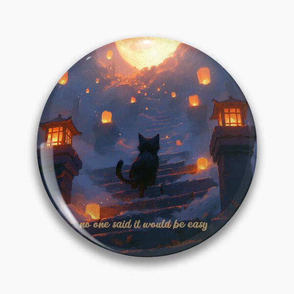 Item preview, Black Cat Journey to the Glowing Moon designed and sold by DimyMoon.