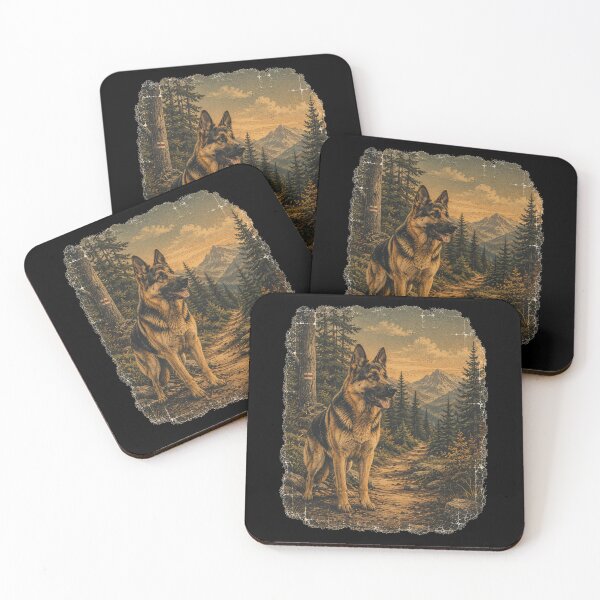 Item preview, Vintage German Shepherd Hiking Adventure designed and sold by Bartas2026.