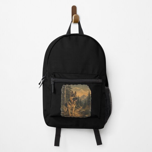 Item preview, Vintage German Shepherd Hiking Adventure designed and sold by Bartas2026.