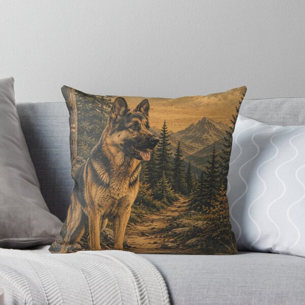 Item preview, Vintage German Shepherd Hiking Adventure designed and sold by ARDELVEX STUDIO.