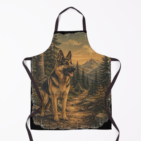 Item preview, Vintage German Shepherd Hiking Adventure designed and sold by Bartas2026.