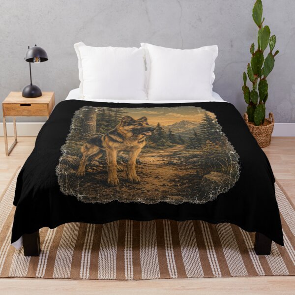 Item preview, Vintage German Shepherd Hiking Adventure designed and sold by Bartas2026.
