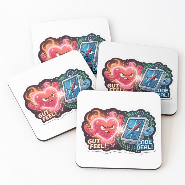 Item preview, Glowing Heart Versus Digital Compass Choice Sticker designed and sold by Imaginarium of Chaos falcon88 .