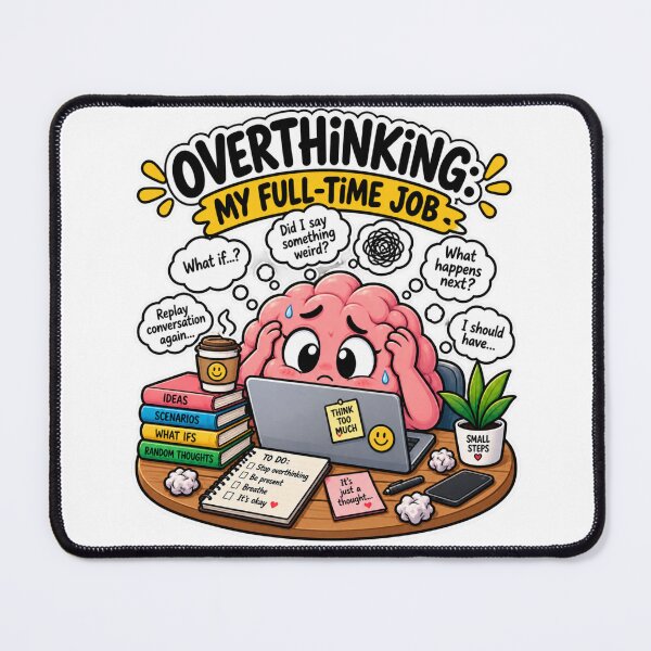 Item preview, Overthinking Is My Full-Time Job designed and sold by BrahimiGraphics.