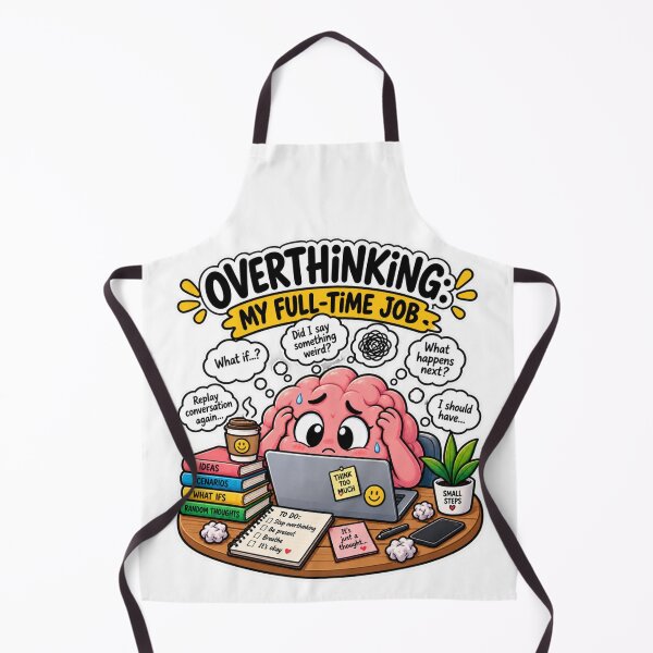 Item preview, Overthinking Is My Full-Time Job designed and sold by BrahimiGraphics.