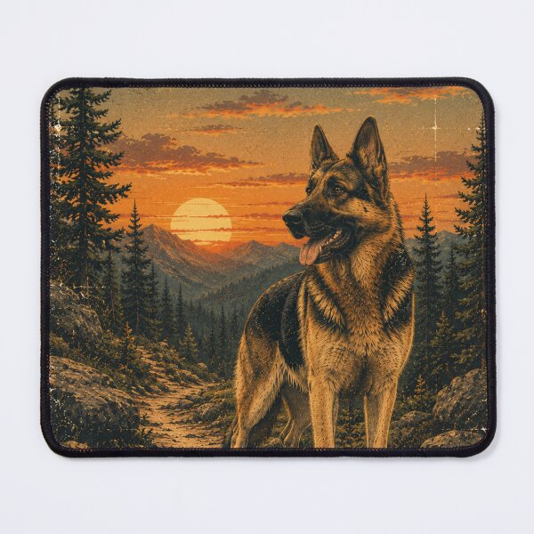 Item preview, Vintage Wilderness with German Shepherd designed and sold by ARDELVEX STUDIO.