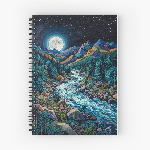 Item preview, Moonlight Over A Mountain Stream designed and sold by Home Decor Art.