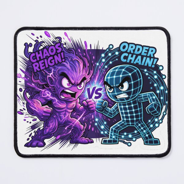 Item preview, Chaos Vortex Versus Geometric Grid Balance Sticker designed and sold by Imaginarium of Chaos falcon88 .