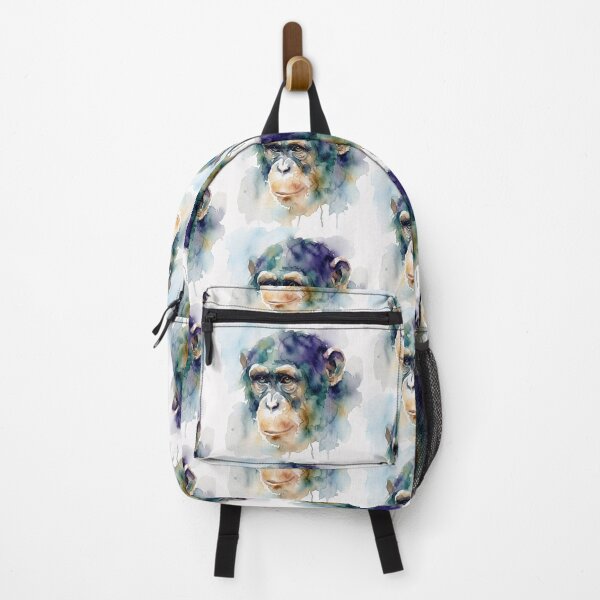 Item preview, Chimpanzee, Indigo Teal Downward Gaze designed and sold by caracatita75.
