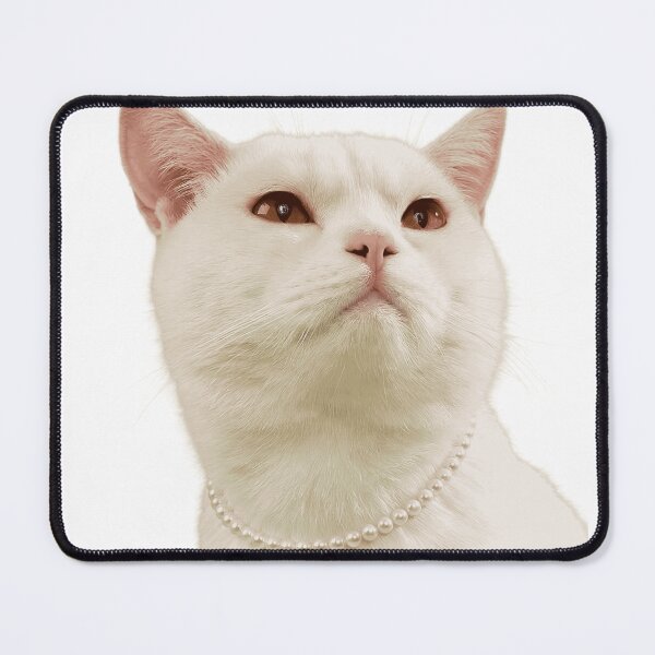 Item preview, Elegant White Cat Wearing Pearl Necklace designed and sold by L&L.