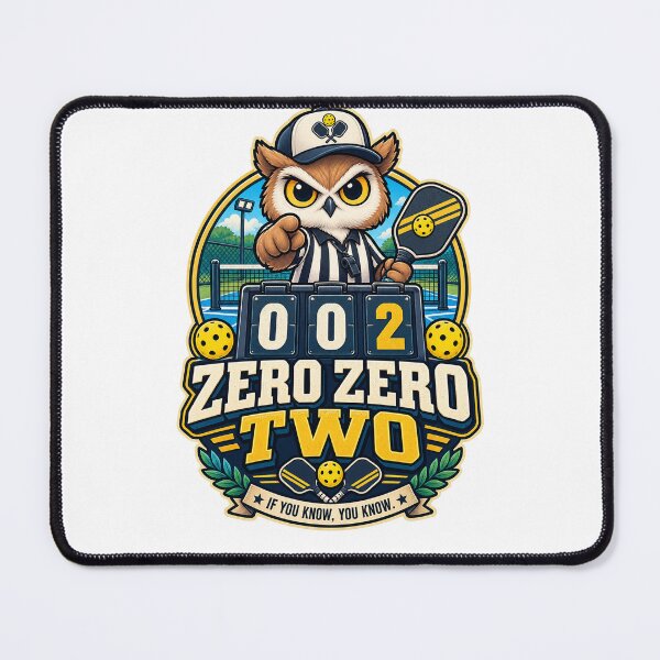 Item preview, Zero Zero Two – Funny Pickleball Referee Owl Retro Design designed and sold by 50Pxels.