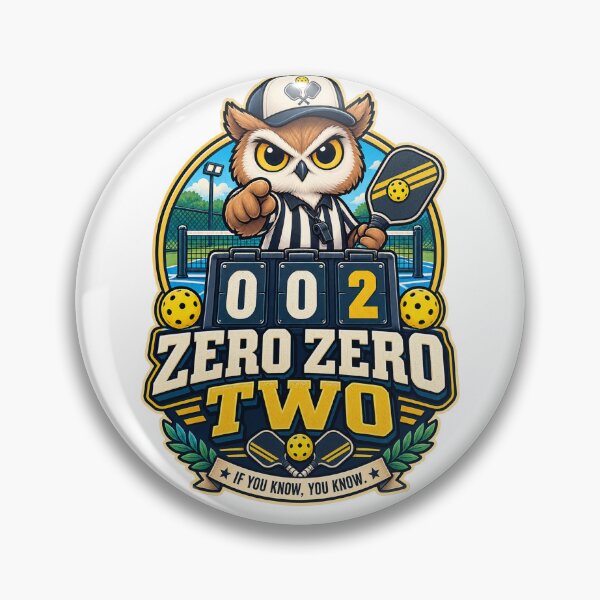 Item preview, Zero Zero Two – Funny Pickleball Referee Owl Retro Design designed and sold by 50Pxels.