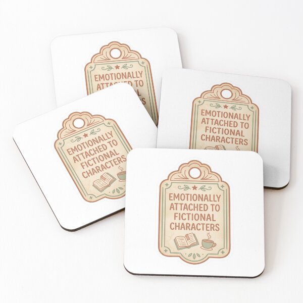 Item preview, Emotionally Attached To Fictional Characters Vintage Hotel Keytag Sticker, BookTok Kindle Decal designed and sold by KreatoLab.