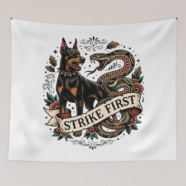 Item preview, Doberman and Snake Tattoo Design designed and sold by SHOP-Corner.